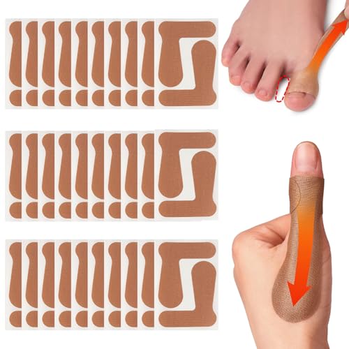Comebachome Daumenunterstützungsband 30pcs, hautfreundlicher wasserdicht selbst kleber Schmerzlinderung Klammer Stabilisator für Sehnenentzündung Knöchel, Fußball-Sockenklebeband von Comebachome