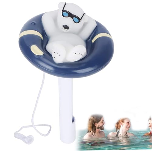 Pool -Thermometer PVC Sicherer Temperaturmesser wasserdichtes Cartoon Polarbärenform Teichtonmometer mit Schnur für Schwimmbad Spa Whirlbub -Teich, Spa -Thermometer Pool -Thermometer PVC Sicherer Temperaturmesser wasserdichtes Cartoon Polarbärenform Teichtonmometer mit Schnur für Schwimmbad Spa Whirlbub -Teich, Spa -Thermometer von Comebachome