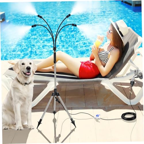 Stehende Mister für Außenterrasse, einstellbare Höhe tragbares Nebelsystem mit 26 Fuß Wasserlinie, flexible Wassermister für die Kühlung des Outdoor -Gartenpool -BBQ, tragbar für außen Stehende Mister für Außenterrasse, einstellbare Höhe tragbares Nebelsystem mit 26 Fuß Wasserlinie, flexible Wassermister für die Kühlung des Outdoor -Gartenpool -BBQ, tragbar für außen von Comebachome