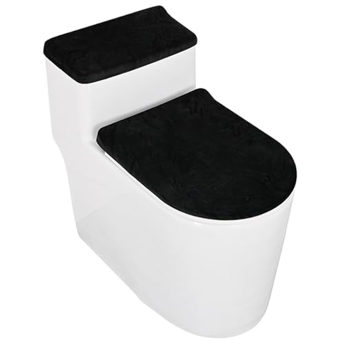 Toilettensitzabdeckung Set 2pcs Toilettendeckel Abdeckung & Toilettenbehälter Abdeckung Waschbar Toilettensitz Deckel Deckel Weiche und Stretch Black Toilettensitz Abdeckung Meiste Form der Formgröße Toilettensitzabdeckung Set 2pcs Toilettendeckel Abdeckung & Toilettenbehälter Abdeckung Waschbar Toilettensitz Deckel Deckel Weiche und Stretch Black Toilettensitz Abdeckung Meiste Form der Formgröße von Comebachome
