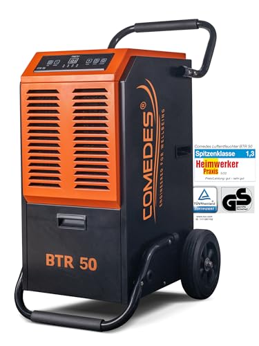 Comedes Bautrockner Luftentfeuchter BTR 50 (max. 51 Liter / 24h) Geeignet für Räume und Keller bis 100m² / 230m³ von Comedes