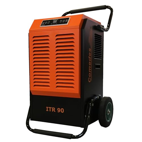 Comedes Bautrockner Luftentfeuchter ITR 90 (max.90Liter / 24h) inkl. Drainagepumpe, geeignet für Räume und Keller bis 150m² / 345m³ von Comedes