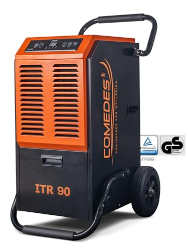 Comedes Bautrockner Luftentfeuchter ITR 90 (max.90Liter / 24h) inkl. Drainagepumpe, geeignet für Räume und Keller bis 150m² / 345m³ von Comedes