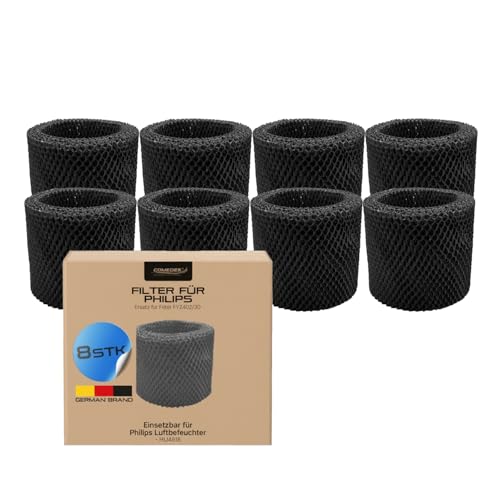 Comedes Ersatzfilter für Philips HU4816 Luftbefeuchter | kompatibel mit FY2402/30 Originalfilter | hygienische Luftbefeuchtung mit bis zu 99% weniger Bakterien (8 Stück) von Comedes