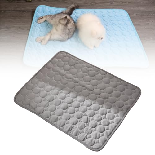 ComedyKing Summer Pet Cooling Mat, Katzen Kühlende Haustiermatte Waschbar Kühlpad Selbstkühlend Matte, Haustier Eismatte Selbstkühlende Matte Bettmatten Komfort für Katzen und Hunde (Dunkelgrau, M) von ComedyKing