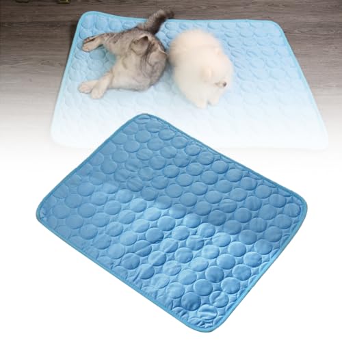 ComedyKing Summer Pet Cooling Mat, Katzen Kühlende Haustiermatte Waschbar Kühlpad Selbstkühlend Matte, Haustier Eismatte Selbstkühlende Matte Bettmatten Komfort für Katzen und Hunde (Navy blau, M) von ComedyKing