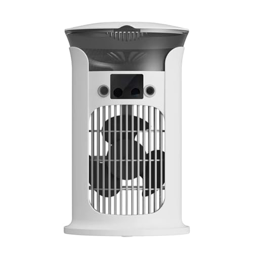 Klimaanlage Mobile, Klimagerät Ohne Abluftschlauch 4 in 1 Luftkühler mit Wasserkühlung, Ventilator Verdunstungskühler 880ML Wassertank 3 Windgeschwindigkeiten 2 Düsen Gegen Trockene Luft (weiß) von ComedyKing