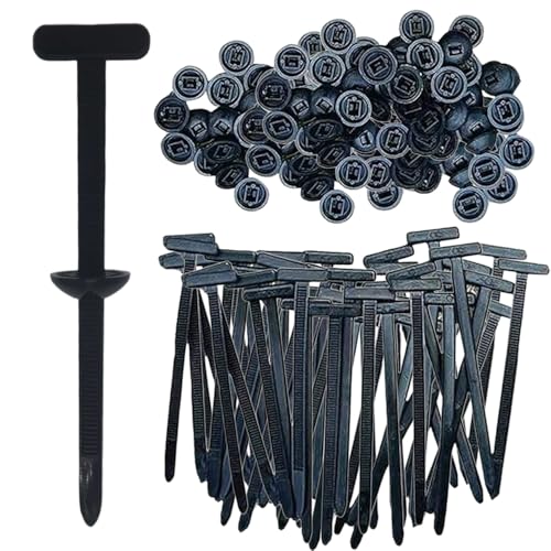 Nylon Universal Cable Tie Buckle, Cable Clips Robust, Lang Kabelbinder Schwarz Selbstsichernd, Kabelbinder, Heavy Duty Self-Locking Nylon Zip Ties Holder, Werkzeug für Tägliche (100pcs) von ComedyKing