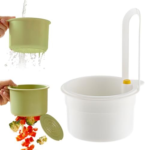 Sieb für Spülbecken, Snap-Button Spülbecken Sieb Wasserhahn Hängend, Waschbecken Sieb Spülbecken, Abnehmbare Abtropfsieb Spülbecken Kleines Sieb für Waschen Organizer in Küche (weiß) von ComedyKing
