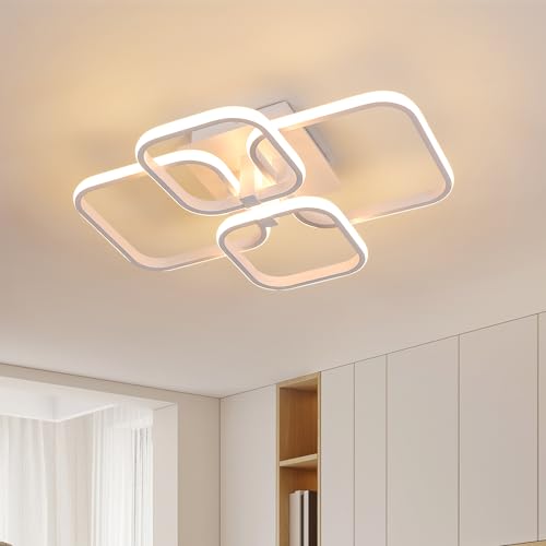 60W LED Deckenleuchte Modern, 4500LM Deckenlampe LED, Einfachheit 4 Quadratische LED Lampen Deckenlampen für Küche, Schlafzimmer, Esszimmer,Korridor, Warmes Weiß 3000K von Comely
