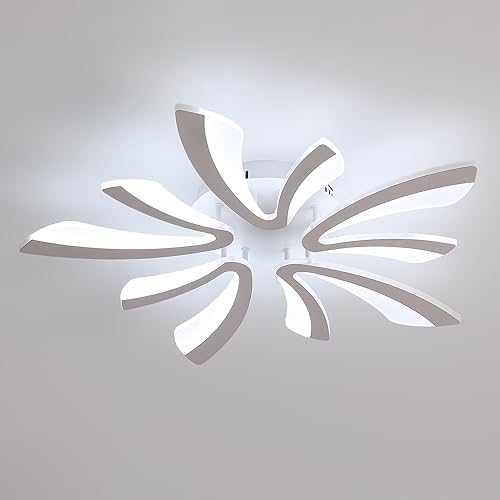Comely LED Deckenleuchte, 50W 5625LM LED Deckenlampe Moderne Beleuchtung für Wohnzimmer Schlafzimmer, 70cm, 6500K Kaltes Weißes Licht von Comely
