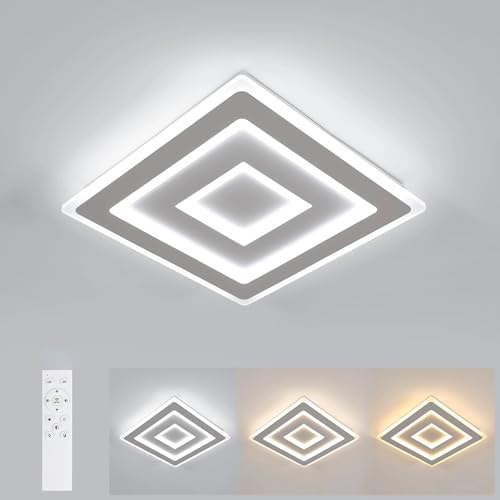 Comely LED Deckenleuchte Dimmbar Quadratisch for Wohnzimmer, 52W 5850LM 40cm Weiß Moderne Quadrat LED deckenlampe mit Fernbedienung für Wohnzimmer Schlafzimmer, Dimmbar 3000K-6500K Comely LED Deckenleuchte Dimmbar Quadratisch for Wohnzimmer, 52W 5850LM 40cm Weiß Moderne Quadrat LED deckenlampe mit Fernbedienung für Wohnzimmer Schlafzimmer, Dimmbar 3000K-6500K von Comely