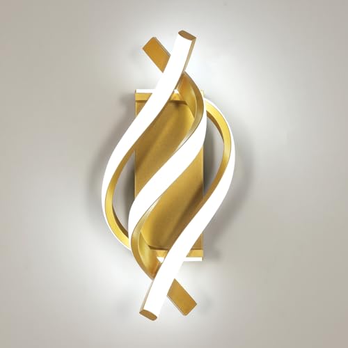 Comely LED Wandleuchte Innen, Gold 22W 2500LM Moderne Wandlampe LED, Aluminio Kaltes Weiß 6500K Wandbeleuchteung für Wohnzimmer Schlafzimmer Flur Comely LED Wandleuchte Innen, Gold 22W 2500LM Moderne Wandlampe LED, Aluminio Kaltes Weiß 6500K Wandbeleuchteung für Wohnzimmer Schlafzimmer Flur von Comely