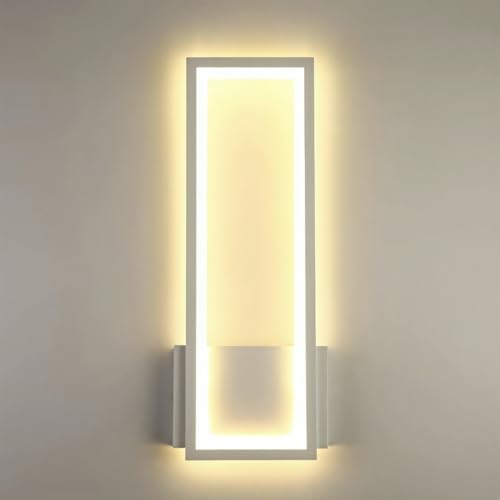 Comely LED Wandleuchte Innen Modern, 16W 2000LM Wandlampe Acryl LED, Weiße Wandbeleuchtung für Schlafzimmer Korridor Wohnzimmer Treppe, Warmweiß 3000K von Comely