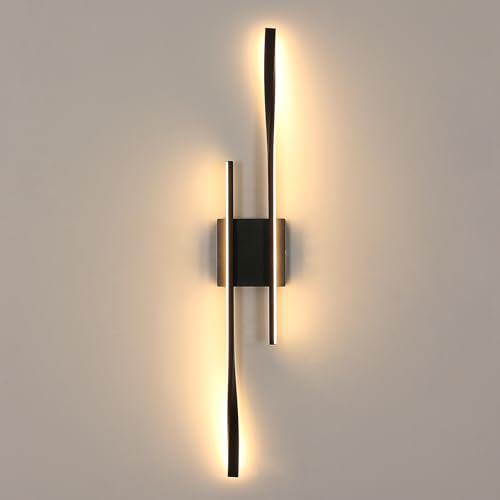 Comely LED Wandleuchte Moderne, 27 W Kreative Lange Wandlampe 3000 K Warmweiß, Schwarze Aluminium Wandleuchte Innen für Schlafzimmer, Wohnzimmer, Flur, Treppenhaus, 80 CM Comely LED Wandleuchte Moderne, 27 W Kreative Lange Wandlampe 3000 K Warmweiß, Schwarze Aluminium Wandleuchte Innen für Schlafzimmer, Wohnzimmer, Flur, Treppenhaus, 80 CM von Comely