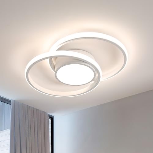 Comely Moderne LED Deckenleuchte, 42W 4350LM LED Deckenlampe Rund, Weiße LED Deckenbeleuchtung Groß für Schlafzimmer, Badezimmer, Küche, Flur, Neutrales Licht 4500K von Comely