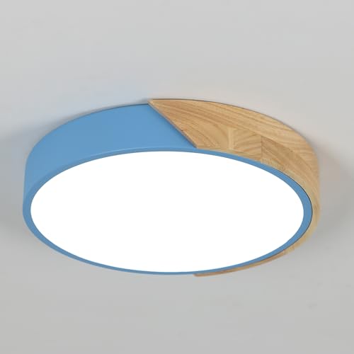 Comely Moderne LED Deckenleuchte 24W, Deckenlampe mit 6500K Kaltweiß Licht, Plafond lampe Rundes Macaron-Design in Blau für Schlafzimmer, Wohnzimmer, Flur, Einfache Installation Comely Moderne LED Deckenleuchte 24W, Deckenlampe mit 6500K Kaltweiß Licht, Plafond lampe Rundes Macaron-Design in Blau für Schlafzimmer, Wohnzimmer, Flur, Einfache Installation von Comely
