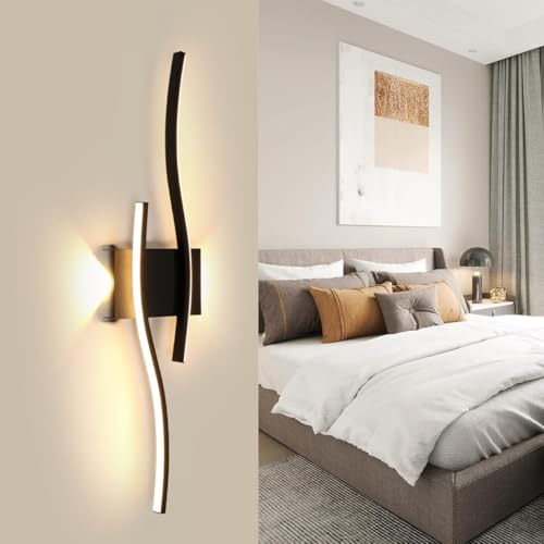 Comely Wandleuchte LED Innen Moderne, 20 W Warmweiß Wandlampe LED, Creative Line Wandbeleuchtung für Wohnzimmer Schlafzimmer Korridor Treppen, 3000K, Schwarz, 60 CM Comely Wandleuchte LED Innen Moderne, 20 W Warmweiß Wandlampe LED, Creative Line Wandbeleuchtung für Wohnzimmer Schlafzimmer Korridor Treppen, 3000K, Schwarz, 60 CM von Comely