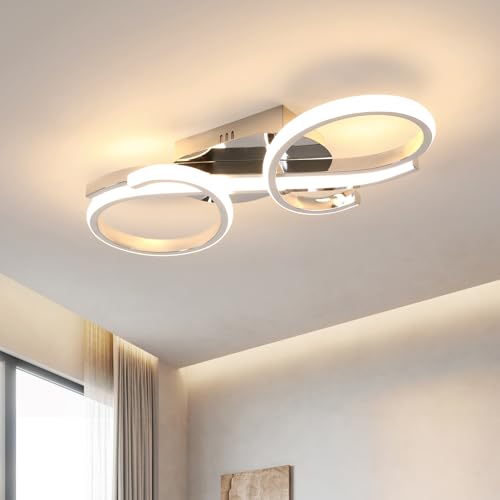 Comely Deckenleuchte LED, 36W 4000LM LED Deckenlampe Warmweiß 3000K, Kreative 8 Kreuzdesign-Deckenleuchte, Modern Schlafzimmerlampe Wand Lampe Deckebeleuchtung für Küche Balkon Wohnzimmer Flur von Comely