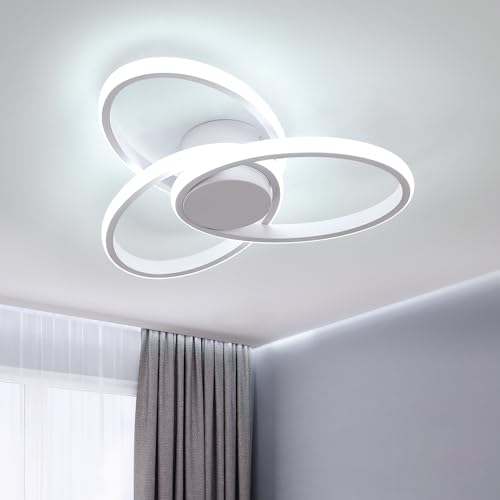 Deckenlampe LED, 36W LED Deckenleuchte 6500K, Modern Kreative Blumen Design Deckenbeleuchtung Lampen für Schlafzimmer Badezimmer Flur Keller Küche Gang Balkon, Weiß von Comely