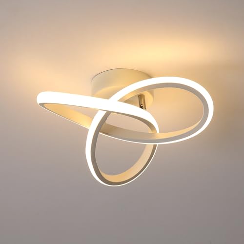 Comely LED Deckenleuchte, 22W 2500LM Deckenlampe 3000K Warmweiß, Moderne Deckenleuchte aus Aluminium LED Lampe Weiß für Wohnzimmer Schlafzimmer Flur Küche Balkon von Comely