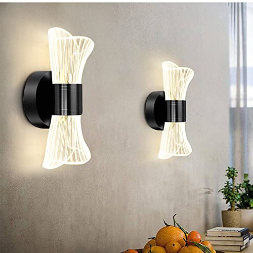 Comely LED Wandleuchte Innen Modern, 12W Wandlampe Dimmbar 3 Lichtfarbe, Wandbeleuchtung Up Down aus Acryl für Schlafzimmer Wohnzimmer Treppenhaus Flur von Comely