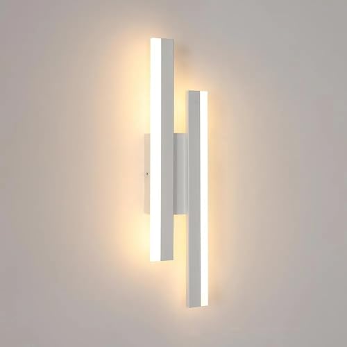 Moderne LED Wandleuchte, 3 Farbtemperatur 16W 1800LM Innen Wandlampe, Acryl LED Wandbeleuchtung für Schlafzimmer, Wohnzimmer, Flur, Treppe Verwendet, 3000/4500K/6500K(Weiß) von Comely