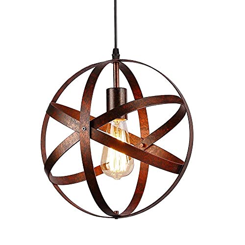 Comely Pendelleuchte Vintage, Industrial Hängelampe, Hängende Lampe E27 Lampe, Hängende Deckenleuchten für Esszimmer, Küche, Schlafzimmer, Bar von Comely