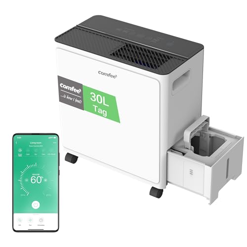 COMFEE CDDAE-30DEN7-QA3 Luftentfeuchter 30L/Tag, schimmelresistenter Luftentfeuchter für bis zu 73㎡, 3-Liter-Tank, drehbare Räder, Trocknungsmodus, Geräuschreduzierung COMFEE CDDAE-30DEN7-QA3 Luftentfeuchter 30L/Tag, schimmelresistenter Luftentfeuchter für bis zu 73㎡, 3-Liter-Tank, drehbare Räder, Trocknungsmodus, Geräuschreduzierung von Comfee