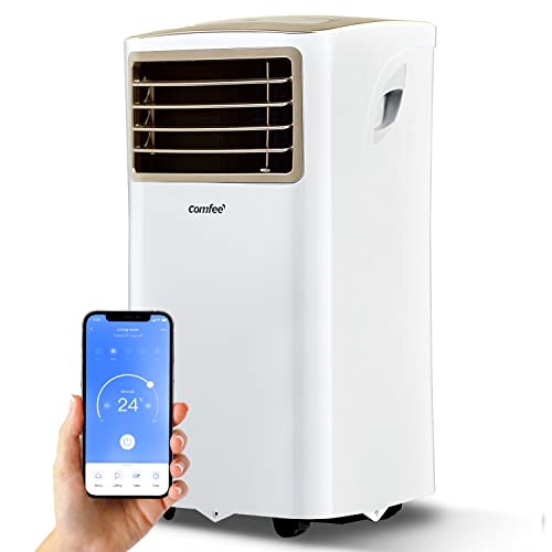 Comfee Mobiles Klimagerät Easy Cool 2.6, 9000 BTU 2,6kW, Kühlen&Ventilieren&Entfeuchten, Raumgröße bis 88m³(33㎡), APP-Steuerung/Alexa/Google Home/IFTTT, Mobile Klimaanlage mit Abluftschlauch von Comfee