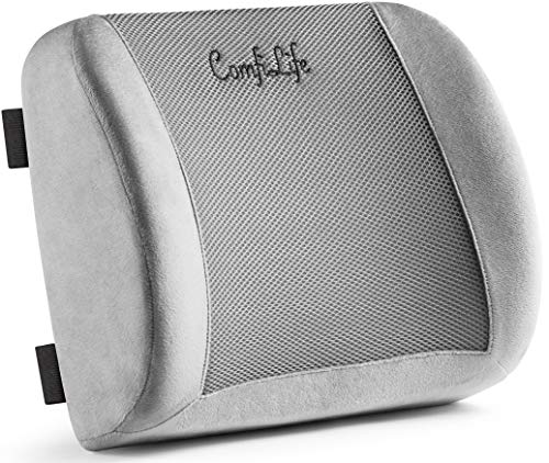 ComfiLife Lendenwirbelstütze, Rückenkissen, Bürostuhl- und Autositzkissen, Memory-Schaumstoff mit verstellbarem Riemen und atmungsaktivem 3D-Netzstoff von ComfiLife