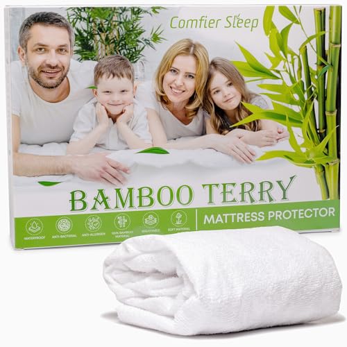 100% Bambus Matratzenschoner 160x200 Matratzenauflage Atmungsaktiv und Anti-Allergisch Matratzenschutzbezug Antibakteriell mit Optimaler Passform von Comfier Sleep