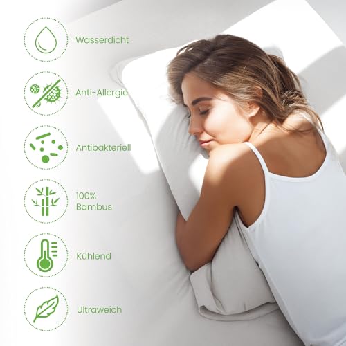 Matratzenschoner 160x200 cm – 100% Bambus Matratzenschoner Wasserdicht 160x200 Atmungsaktiv Und Anti-Allergisch Mit Optimaler Passform von Comfier Sleep