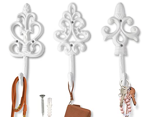 Comfify Dekorativer Shabby Chic Wandhaken - Rustikal - Antik anmutend - Französischer Landhaus-Charme - Große Dekorative Hängehaken - 3er Set - Schrauben und Dübel zur Montage inklusive Comfify Dekorativer Shabby Chic Wandhaken - Rustikal - Antik anmutend - Französischer Landhaus-Charme - Große Dekorative Hängehaken - 3er Set - Schrauben und Dübel zur Montage inklusive von Comfify