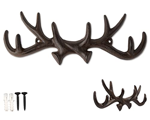 Comfify Geweihhaken aus Gusseisen Vintage Antiker Metallfinish Bügelhalterung mit Haken | Lieferung mit Schrauben und Dübeln Comfify Geweihhaken aus Gusseisen Vintage Antiker Metallfinish Bügelhalterung mit Haken | Lieferung mit Schrauben und Dübeln von Comfify