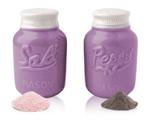 Comfify Vintage Salz & Pfeffer Streuer Bezauberndes dekoratives Dekor für Vintage-, Rustikal- und Shabby Chic-Liebhaber - Robustes Keramik in Violett - 3,5 oz. Kapazität Comfify Vintage Salz & Pfeffer Streuer Bezauberndes dekoratives Dekor für Vintage-, Rustikal- und Shabby Chic-Liebhaber - Robustes Keramik in Violett - 3,5 oz. Kapazität von Comfify