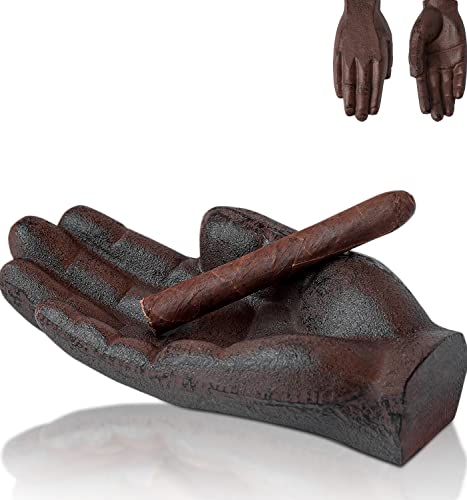 Comfify Zigarrenascher aus Gusseisen in Handform - Für Zigarren, Zigaretten oder dekorative Zwecke - Metall - Außen, Terrasse oder Innenbereich von Comfify