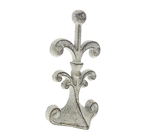 Fleur De Lis Gusseiserner Türstopper - Dekorativer Lilien Türstopper Keil mit gepolstertem, kratzfestem Filzboden - Vintage Design von Comfify