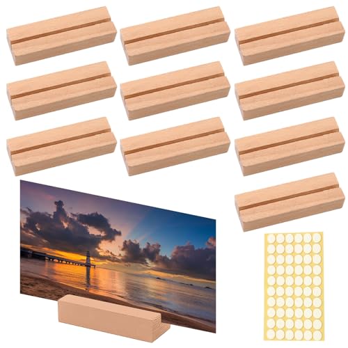 10 Stück Kartenhalter aus Massivholz mit Doppelseitigem Acrylklebeband,Stabil Menükartenhalter Tischkartenhalter Postkartenhalter als Exquisite kreative Ornamente für Hochzeiten Partys Bankette Event 10 Stück Kartenhalter aus Massivholz mit Doppelseitigem Acrylklebeband,Stabil Menükartenhalter Tischkartenhalter Postkartenhalter als Exquisite kreative Ornamente für Hochzeiten Partys Bankette Event von Comforso