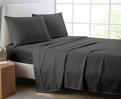 Comfort Beddings Schwere Qualität, Bettlaken aus 100 % Baumwoll-Mischgewebe, Bettlaken für King-Size-Betten, superweich, Bettlaken (King-Size, Grau) von Comfort Beddings
