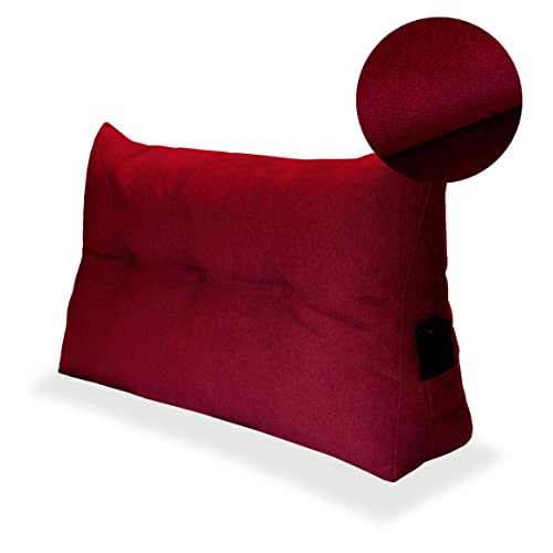 Comfort-Pur Dreieckiges, gestepptes, multifunktionales Bettkissen Kissen Sofakissen Dekokissen Zierkissen in vielen Größen (Rot, 160 cm) von Comfort-Pur