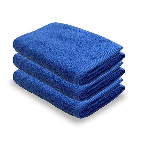 Comfort-Pur Hotel Handtuch Handtücher Hotelqualität grau - blau 100% Baumwolle 500 g/m2 (Blau, 50 x 100 cm) von Comfort-Pur