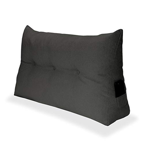 Comfort-Pur Kopfkissen Sofa Bett Keilkissen Dekokissen Zierkissen Ergokissen Rücklehnekissen dreieckig Produzent viele Größen (Anthrazit, 100 cm) von Comfort-Pur