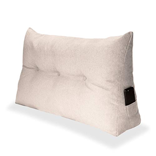 Comfort-Pur Kopfkissen Sofa Bett Keilkissen Dekokissen Zierkissen Ergokissen Rücklehnekissen dreieckig Produzent viele Größen (Ecru, 45 cm) von Comfort-Pur