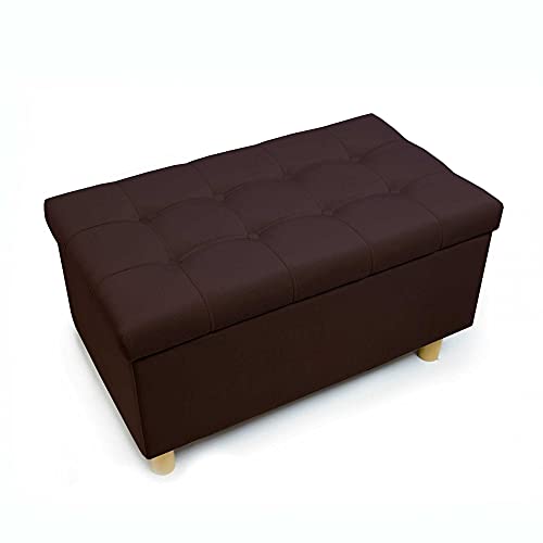 Comfort-Pur Leon Sitzbank Sitzpuff Pouf Sitztruhe mit Stauraum Aufbewahrungsbox (Brown) von Comfort-Pur