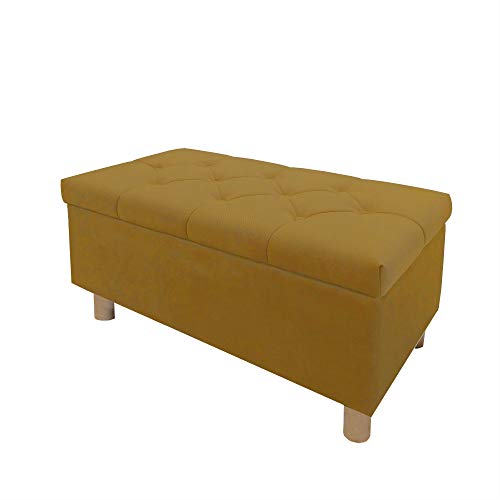 Comfort-Pur Sitzbank Sitzhocker Sitztruhe mit Stauraum Aufbewahrungsbox (Altgold) von Comfort-Pur