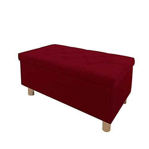 Comfort-Pur Sitzbank Sitzhocker Sitztruhe mit Stauraum Aufbewahrungsbox (Rot) von Comfort-Pur