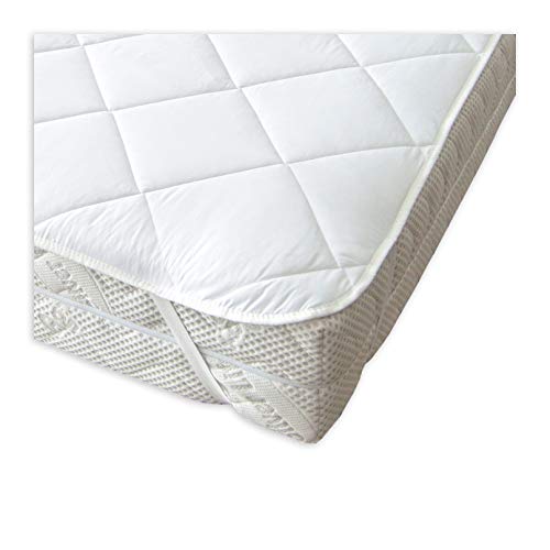 Matratzenauflage Matratzenschoner Topper mit 4 Eckgummis aus Mikrofaser (100 x 200 cm) von Comfort-Pur