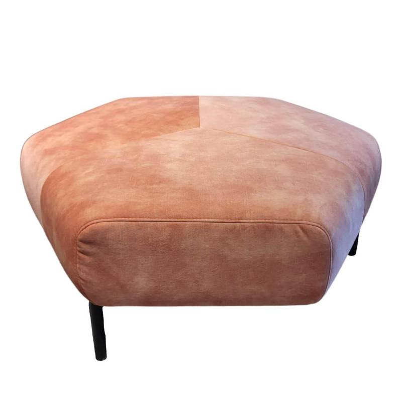 Hocker Franz Stoff Blossom PG IV Rosa Füße Metall Schwarz von Comfort Republic