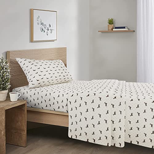 Comfort Spaces Baumwoll-Flanell-Bettlaken mit Kissenbezug, atmungsaktiv, warm, tief, 3-teilig von Comfort Spaces